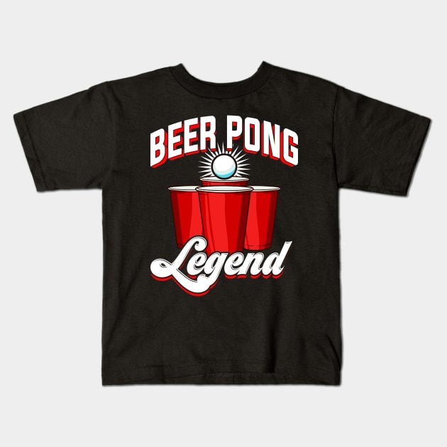 Beer Pong Legend Funny Beirut Beerpong College Kids T-Shirt by theperfectpresents